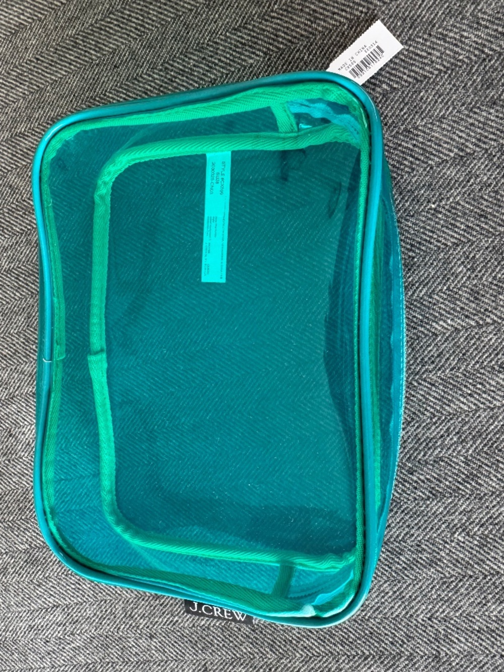 NWT, SUPER CUTE, JCREW PLASTIC TRAVEL CASE